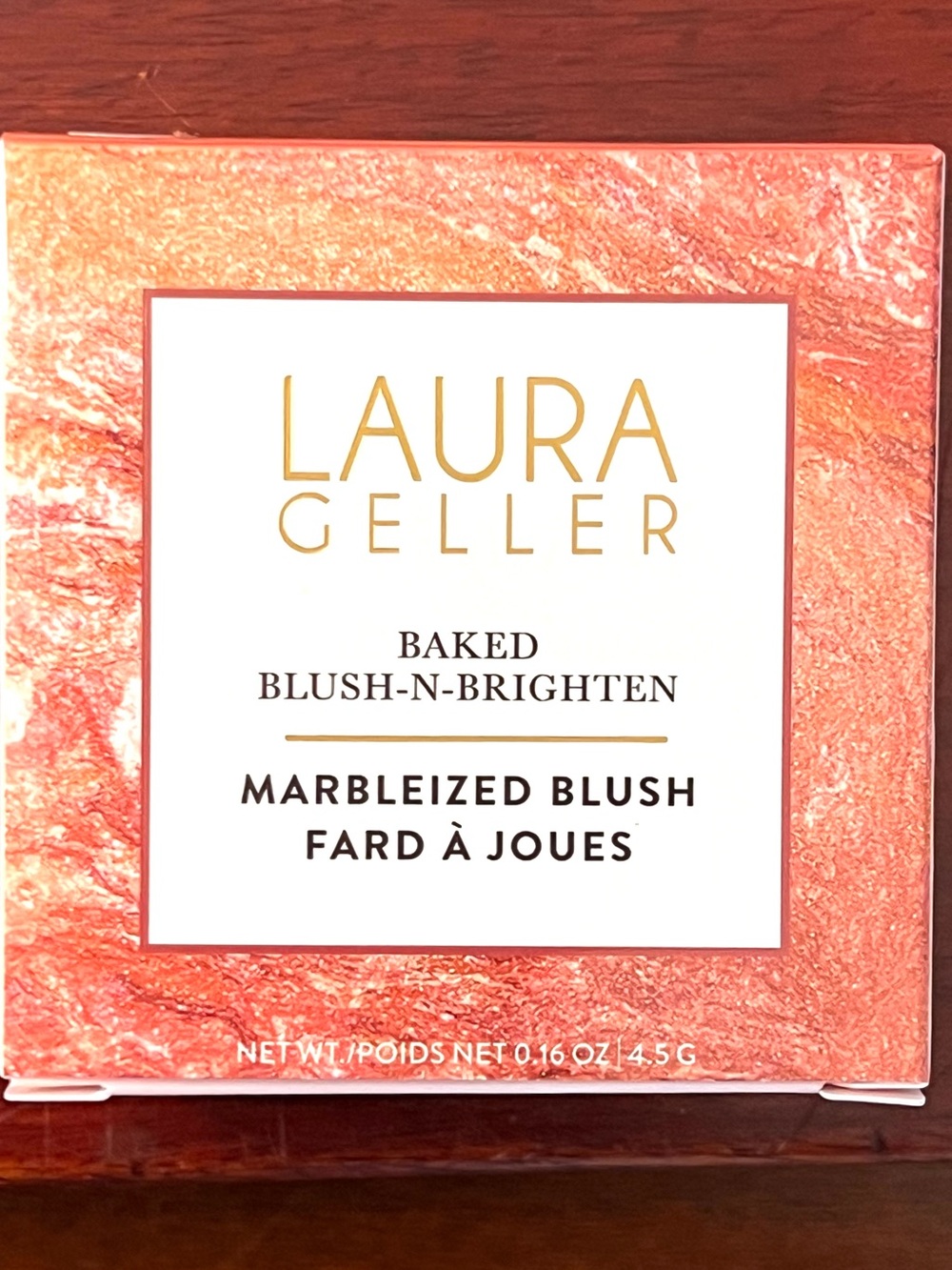 Laura Geller Marbleized Baked Blush and Brighten  in Apricot Berry ~satin finish